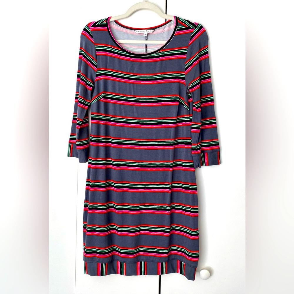 Trina Turk stretch jersey striped dress